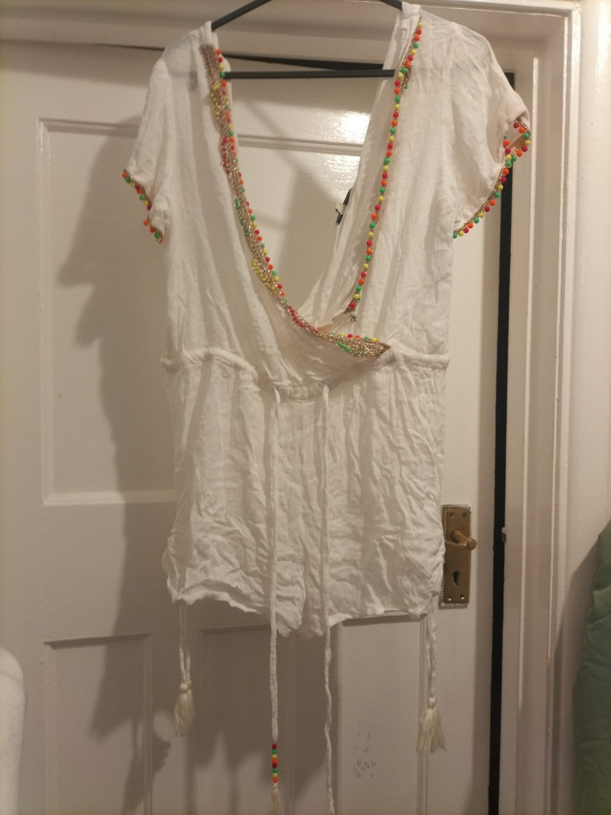 Ladies Anmol Size Small White Short Sleeved Bodysuit