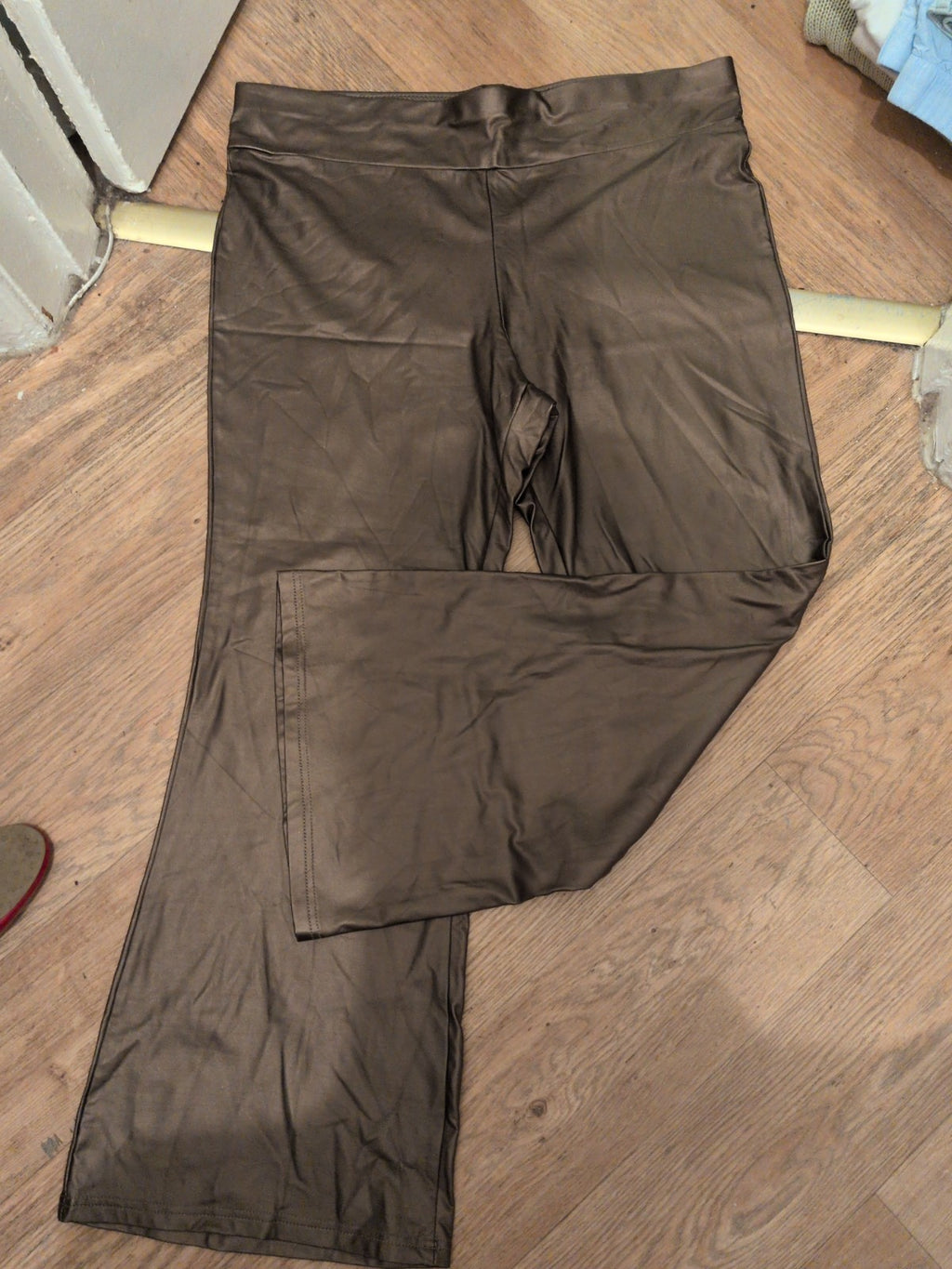 XL Shimmer Bronze Straight Leg Trousers