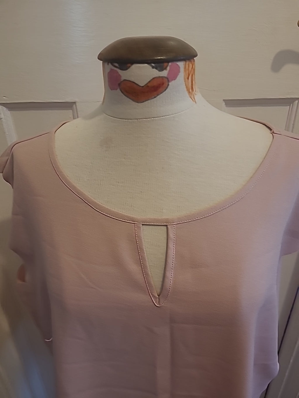 Ladies Shein 4xl Blush Short Sleeve Blouse