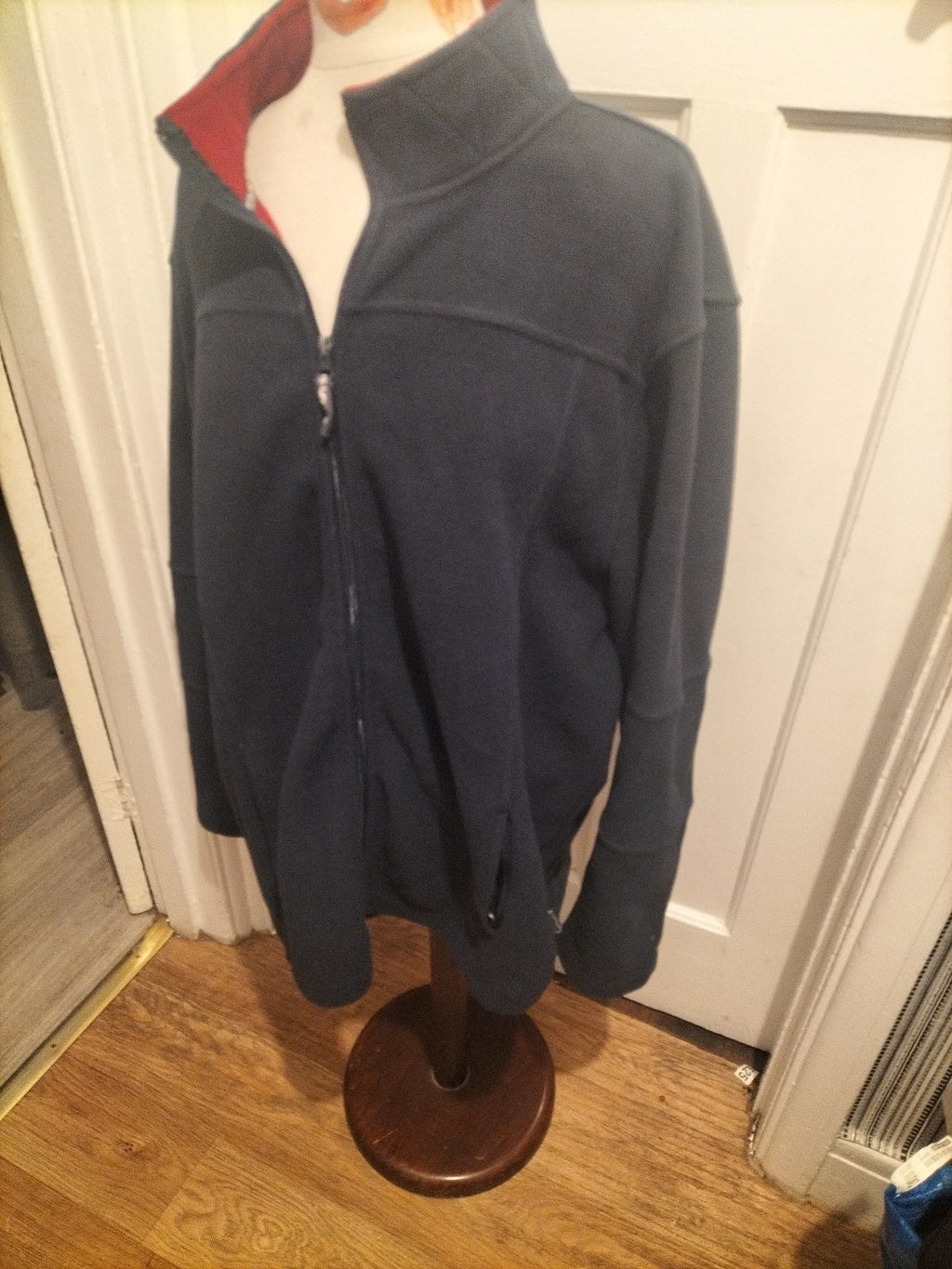 Mens Size 48" Navy Long Sleeved Zip Through Jacket