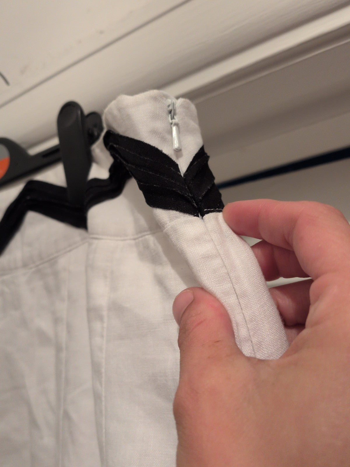 Per Una 10L White With Black Patterning Lined Flare Skirt