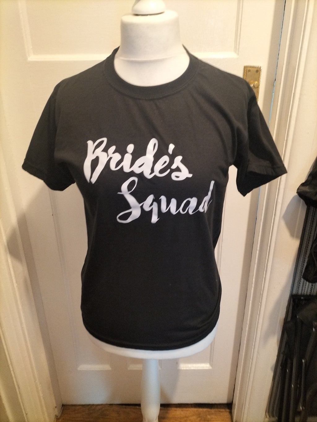 Ladies Size Medium Black "Bride Squad" Tshirt