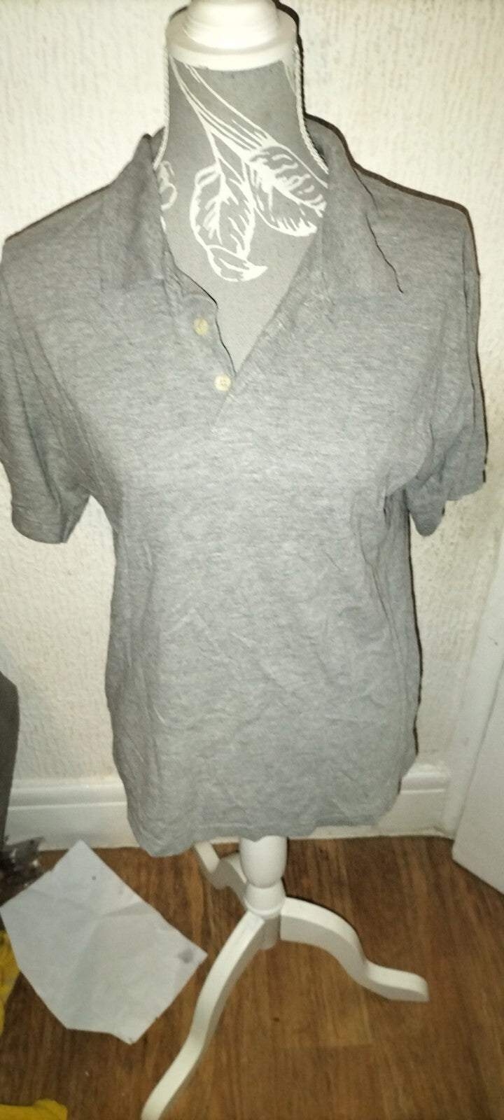 Men's Salt Size Small Grey Short Sleeve Polo Shirt