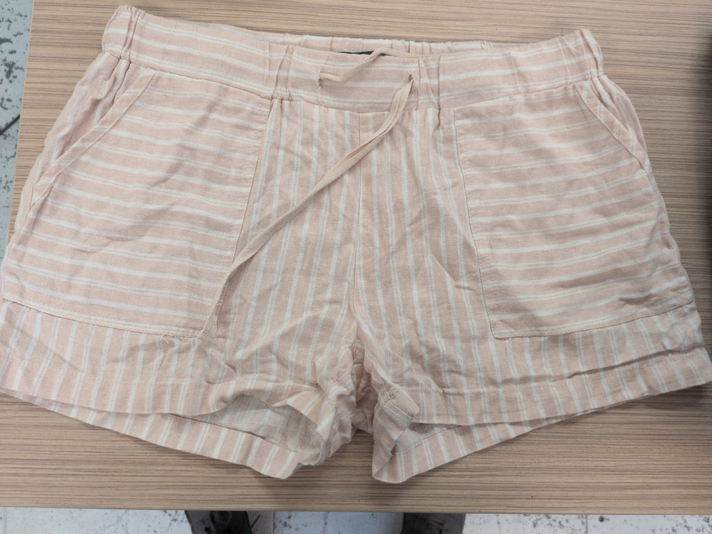 Primark 12 Pale Pink Striped Shorts Elasticated