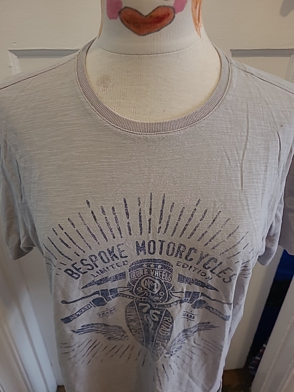 Mens North Coast Size Medium Grey Motorcycle Short Sleeve T-shirt