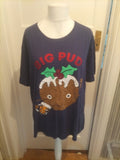 Mens M&Co Size XL Christmas Pudding Pyjama Top