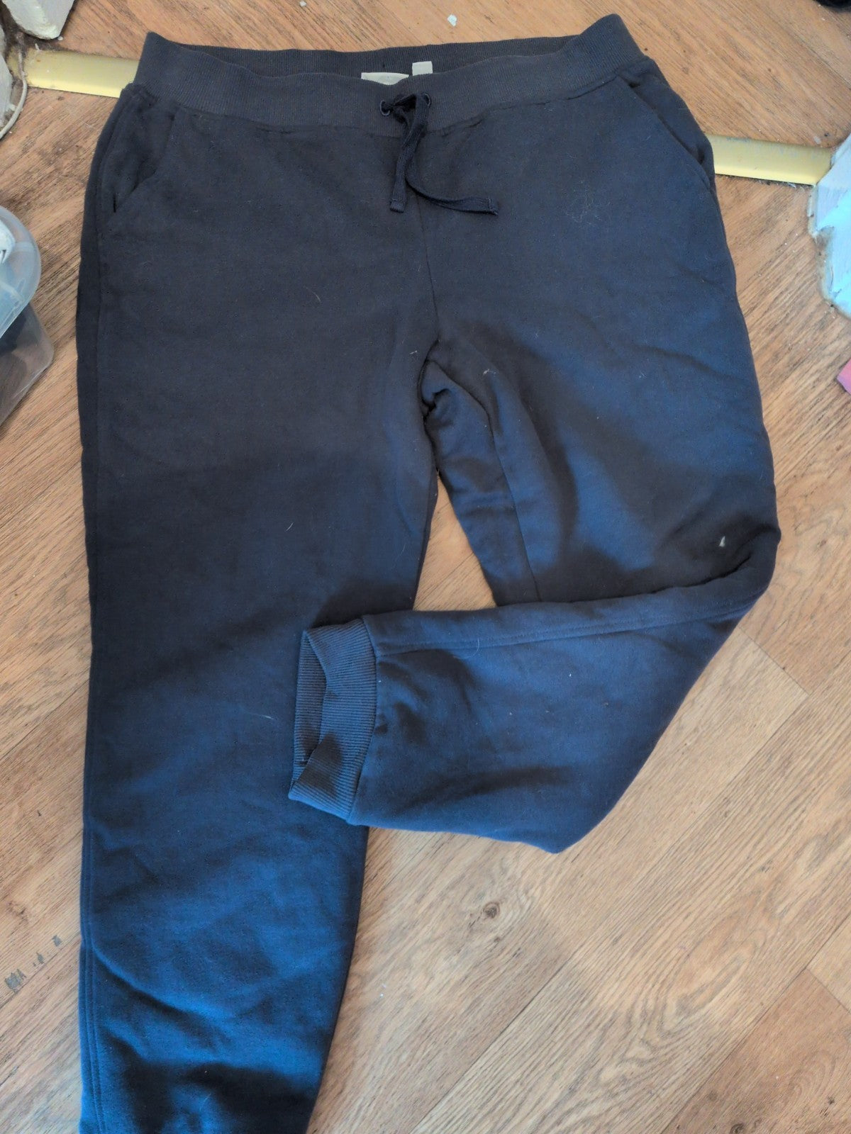 Ll Bean Large Navy Fleece Lined Trousers Jogger