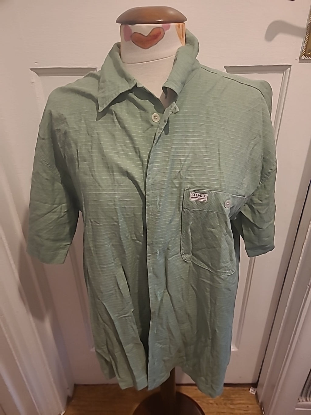 Ladies Falmer Size Small Green Short Sleeved Shirt