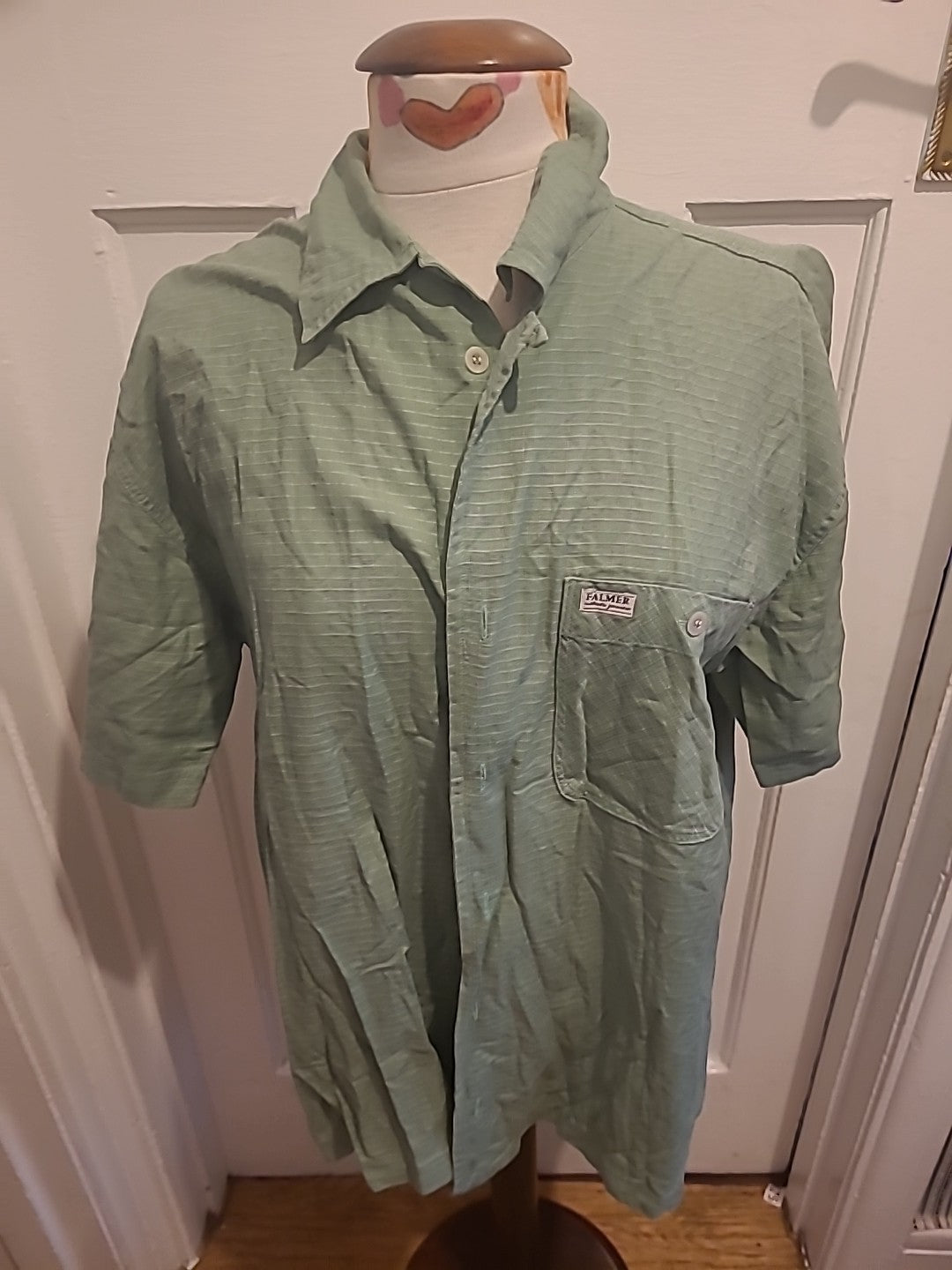 Ladies Falmer Size Small Green Short Sleeved Shirt
