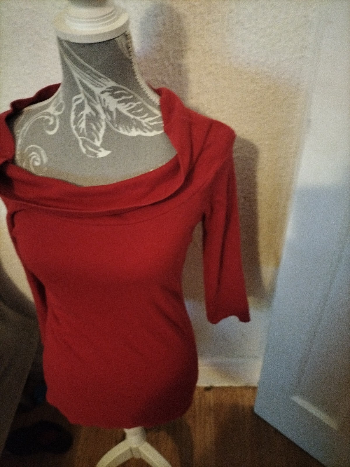 Ladies Dorothy Perkins Size 10 Red Long Sleeved Blouse