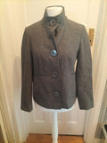 Ladies Debenhams Size 12 Grey High Neck Lined Jacket