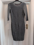 Gerry Weber 10 Grey Texture Lined 3/4 Sleeve Dress