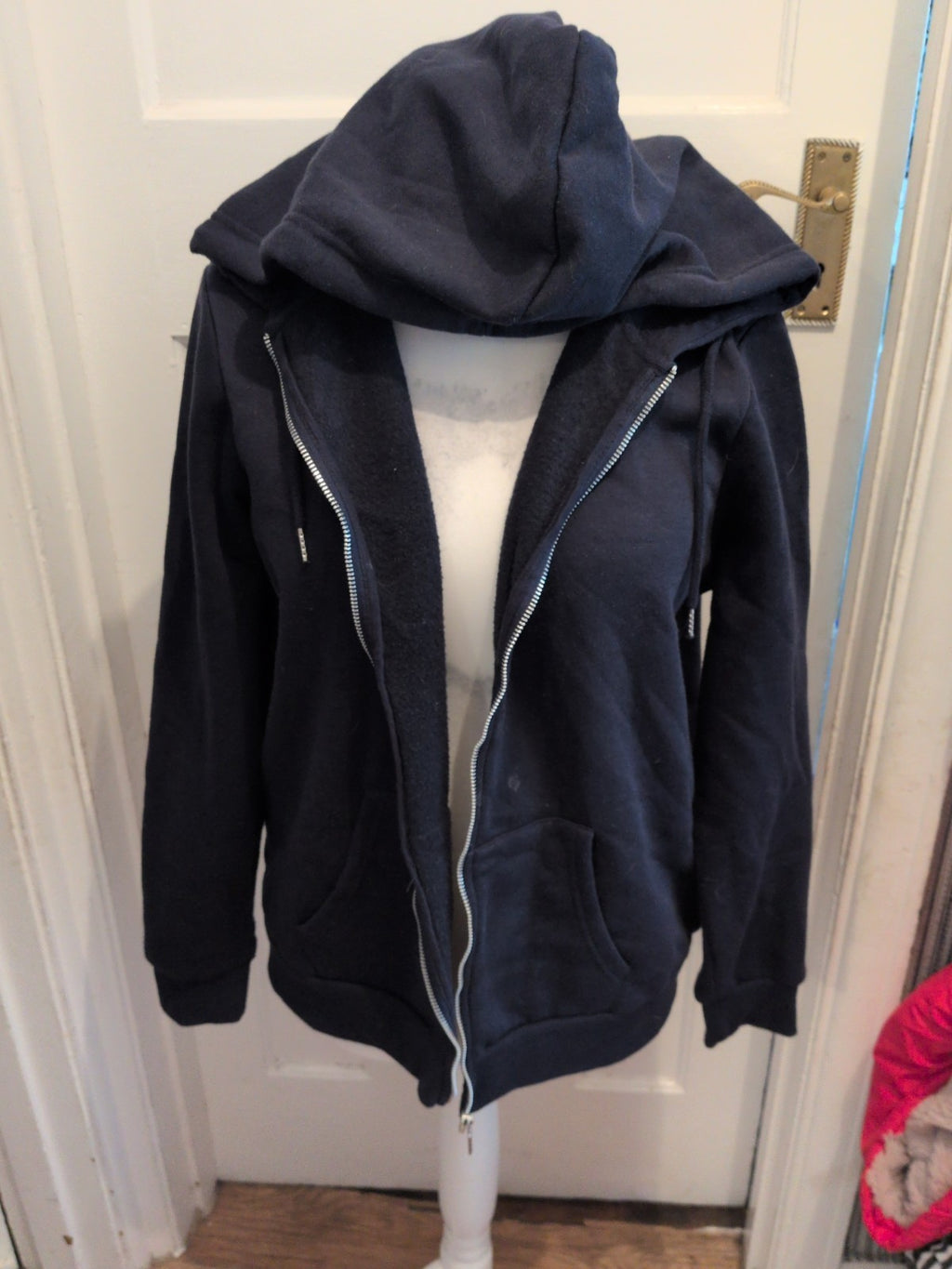 Ladies Primark Size XL Navy Full Zip Hoodie