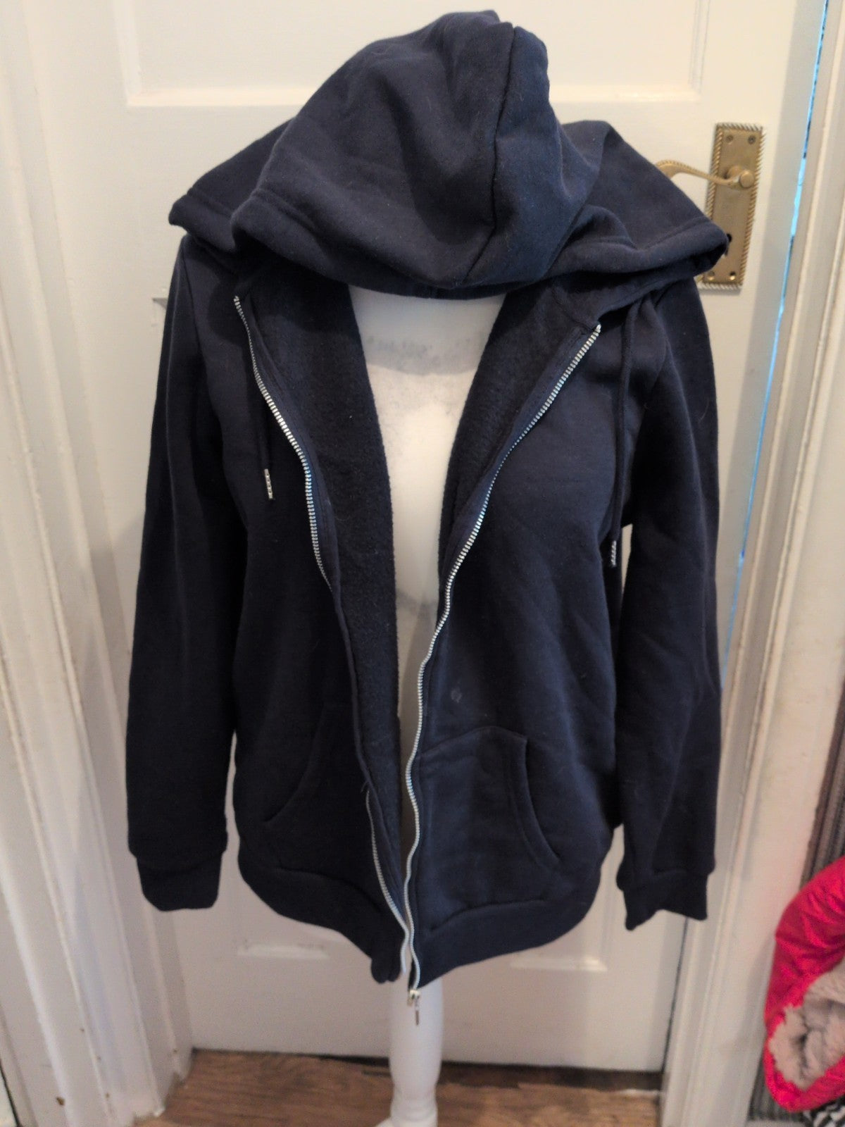Ladies Primark Size XL Navy Full Zip Hoodie