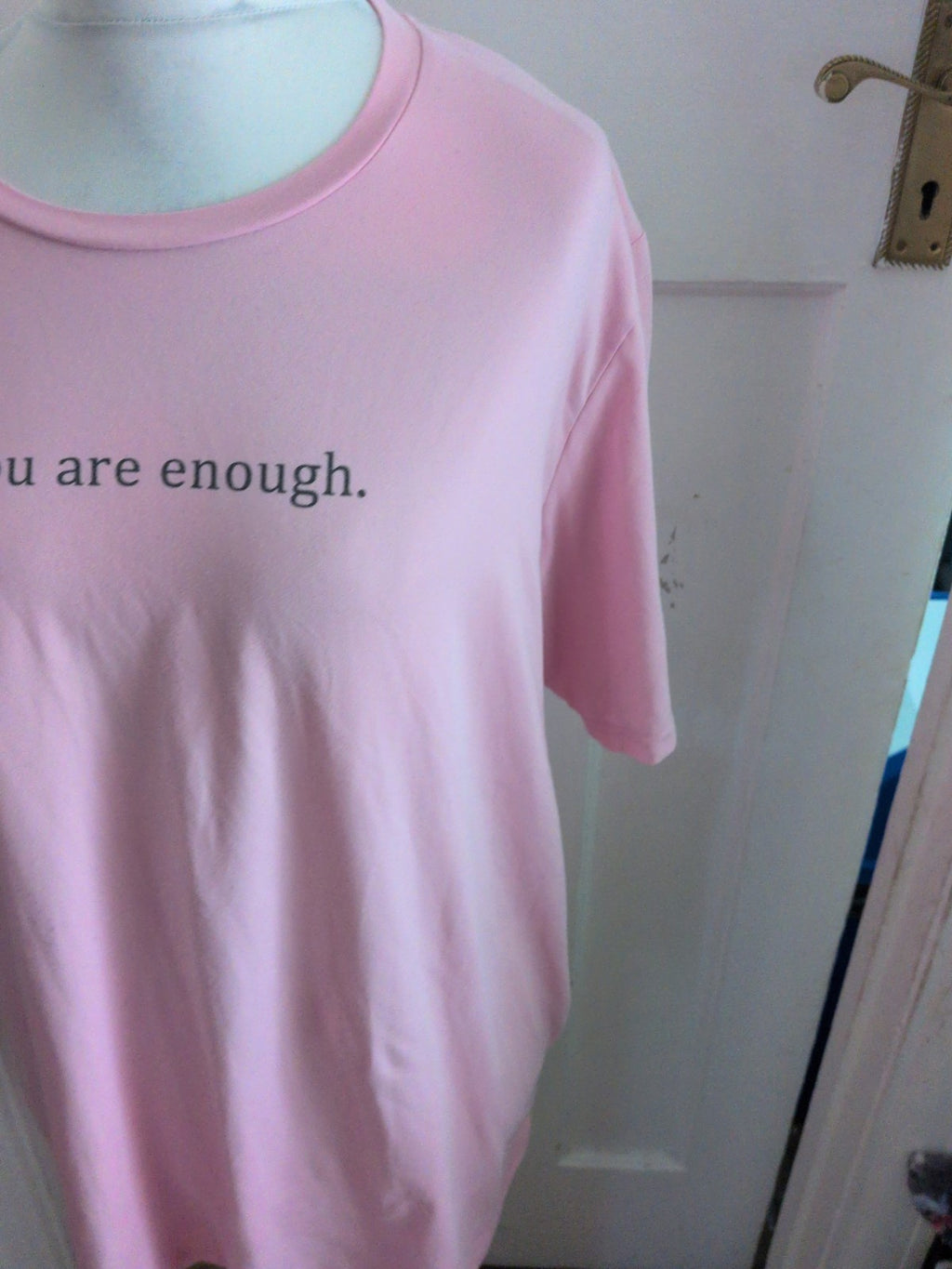 Ladies Size 2XL Pink "You Are Enough" Short Sleeve T-shirt
