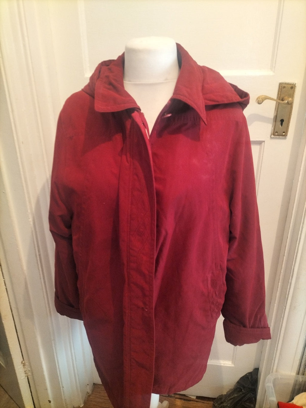 Elegance 18 Deep Red Lined Coat