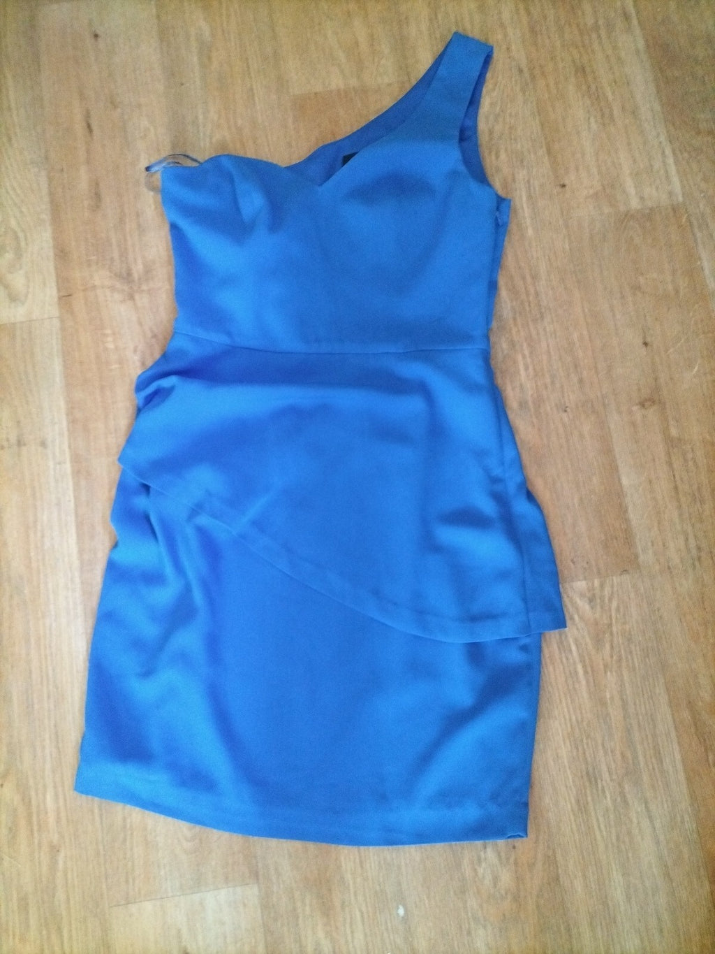 Ladies New Look Size 10 Royal Blue One Shoulder Dress