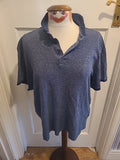 Mens Peacocks Size Large Navy Blue Short Sleeved Polo Shirt
