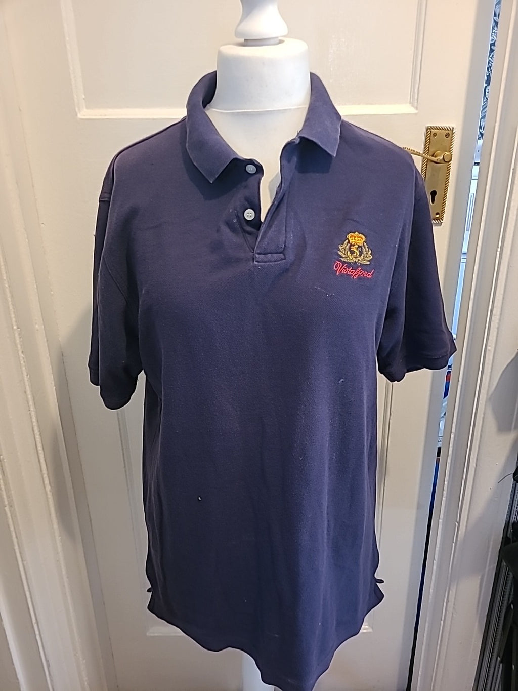 Mens Gear Size Large Navy Short Sleeved Polo