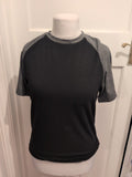 Shein Man Small Black With Grey Sleeves Short Sleeve T-shirt