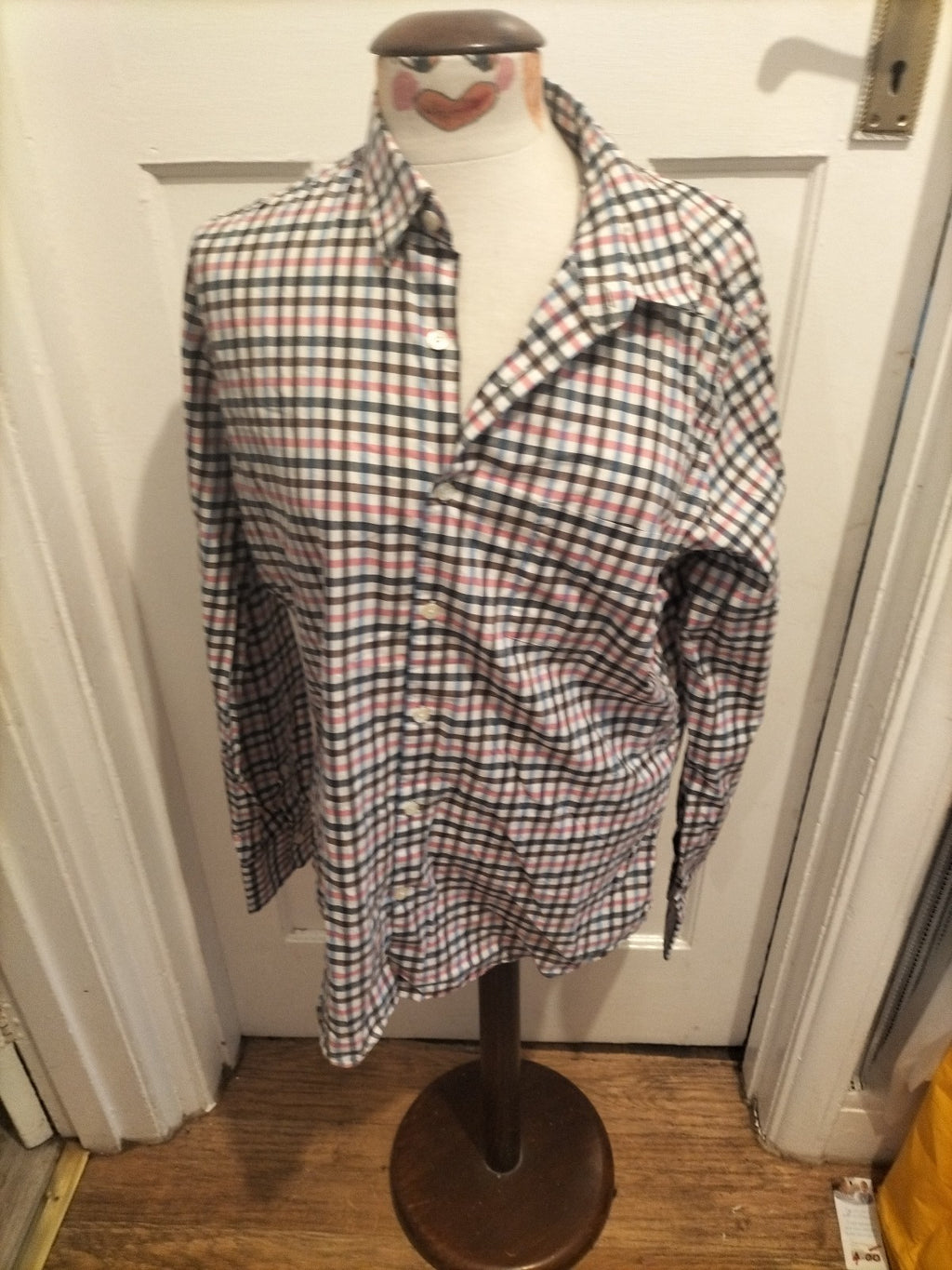 Mens J.Lindeberg Size Medium Multi Check Long Sleeved Shirt