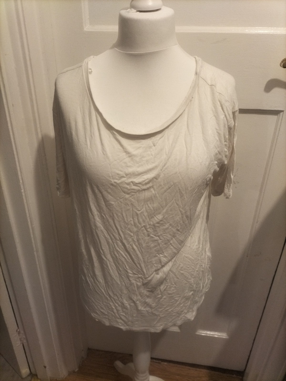Ladies Next Size Small Short Sleeved White Tee