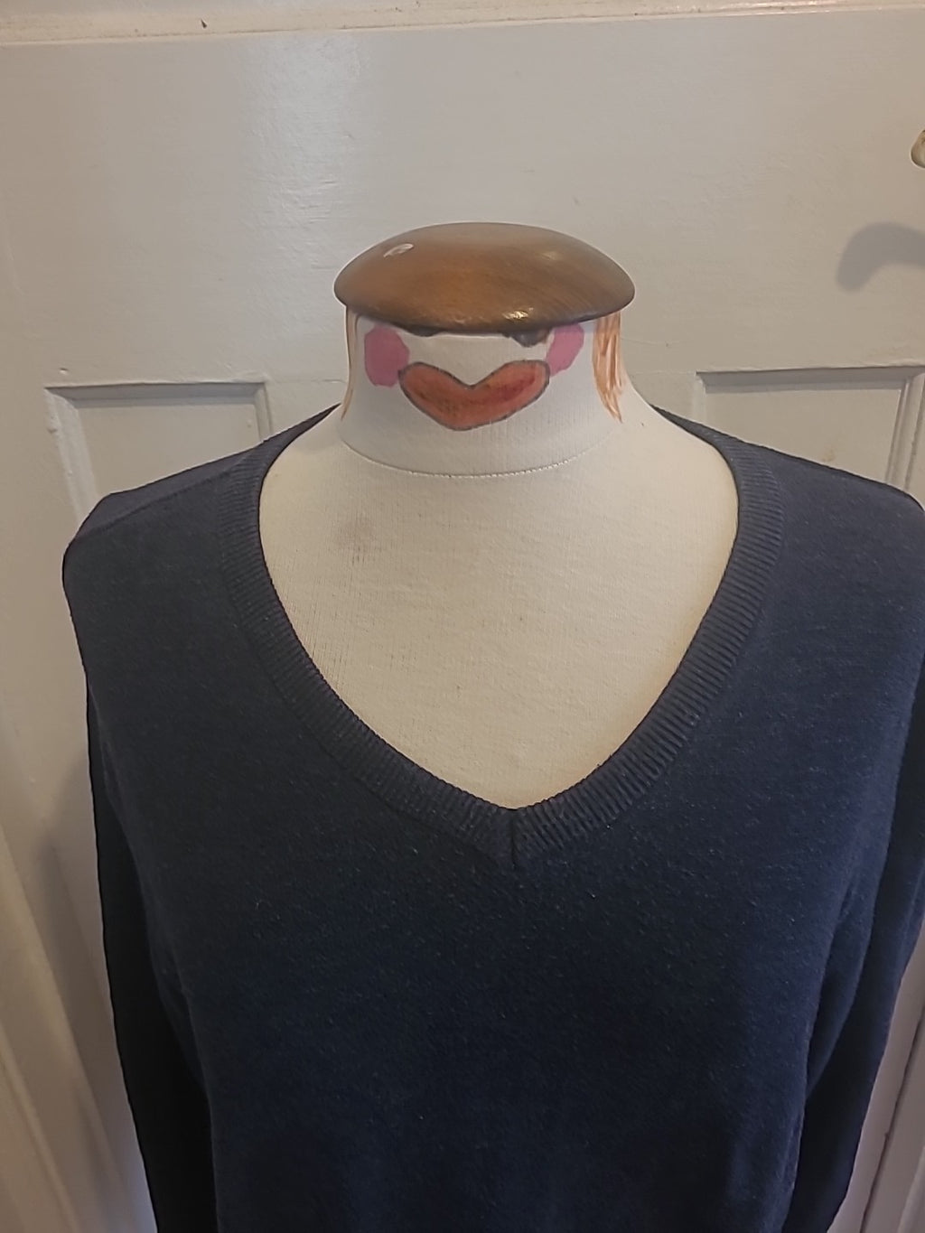 Mens TU size Large Navy Pure Cotton Long Sleeved Pullover Jumper