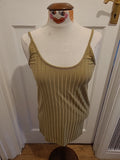 Brand New Ladies Boohoo Size 8 Khaki Sleeveless Top
