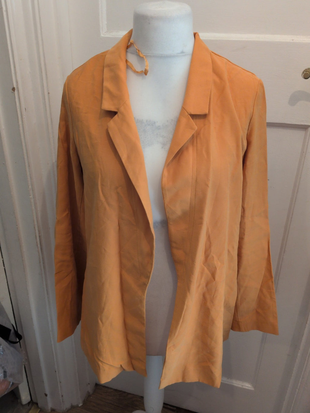 Primark 12 Orange Long Sleeve Open Blouse