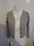 Primark 11-12 Years Grey Ribbed Cardigan