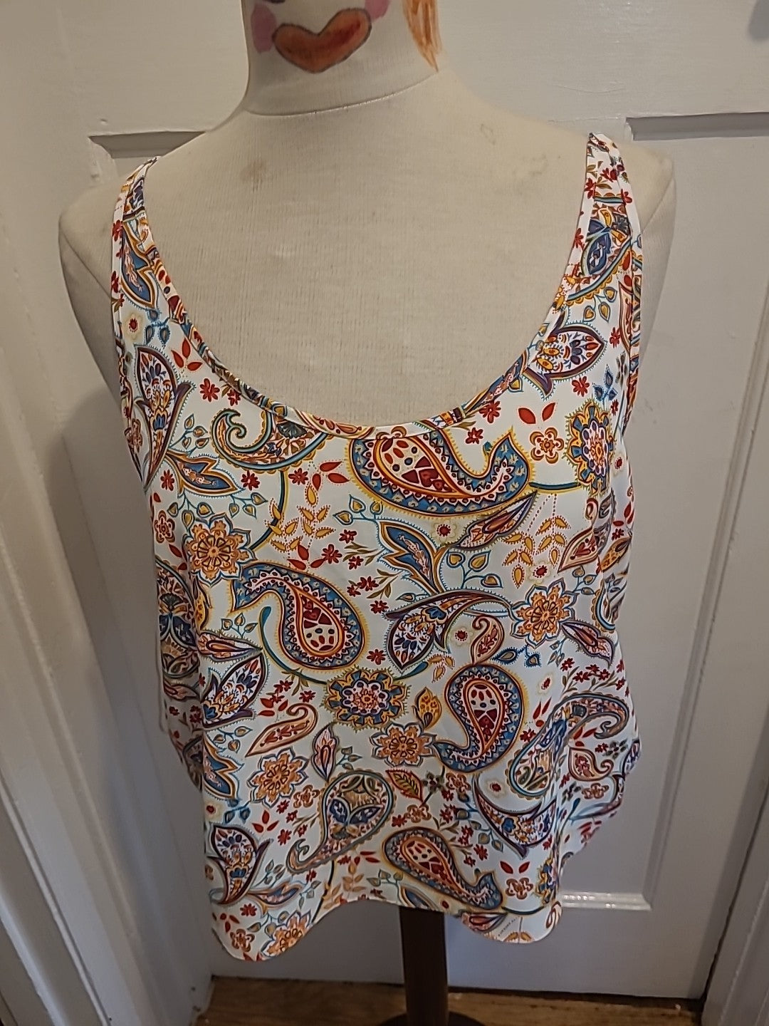 Ladies Primark Size 14 Multi Aztec Sleeveless Cami Top