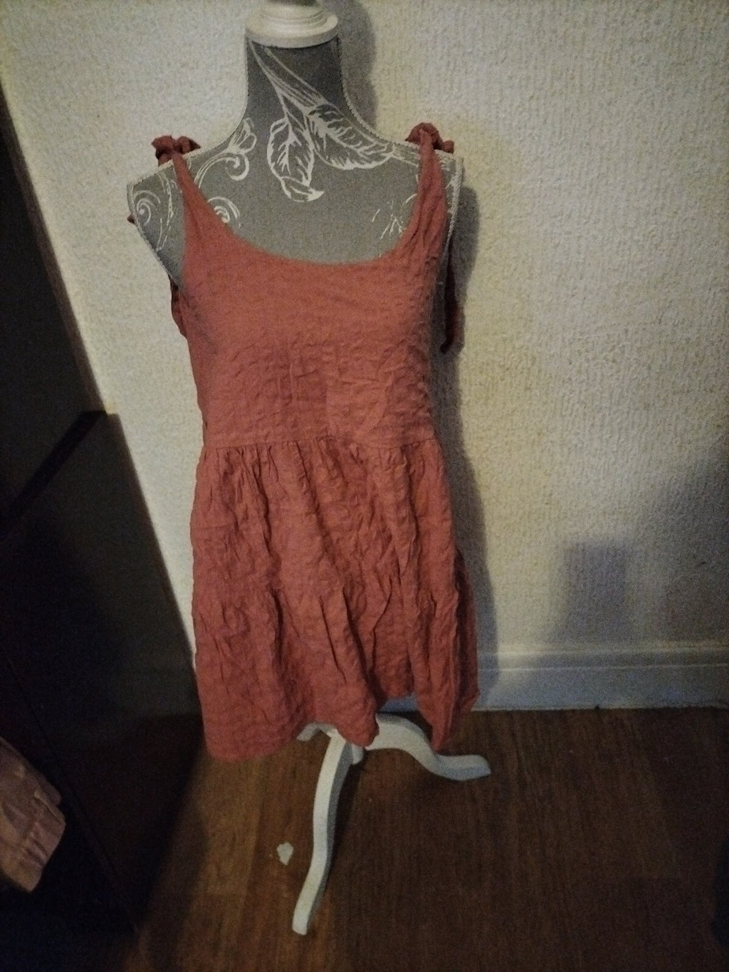 Ladies Asos Size 8 Orange Coloured Sleeveless Dress