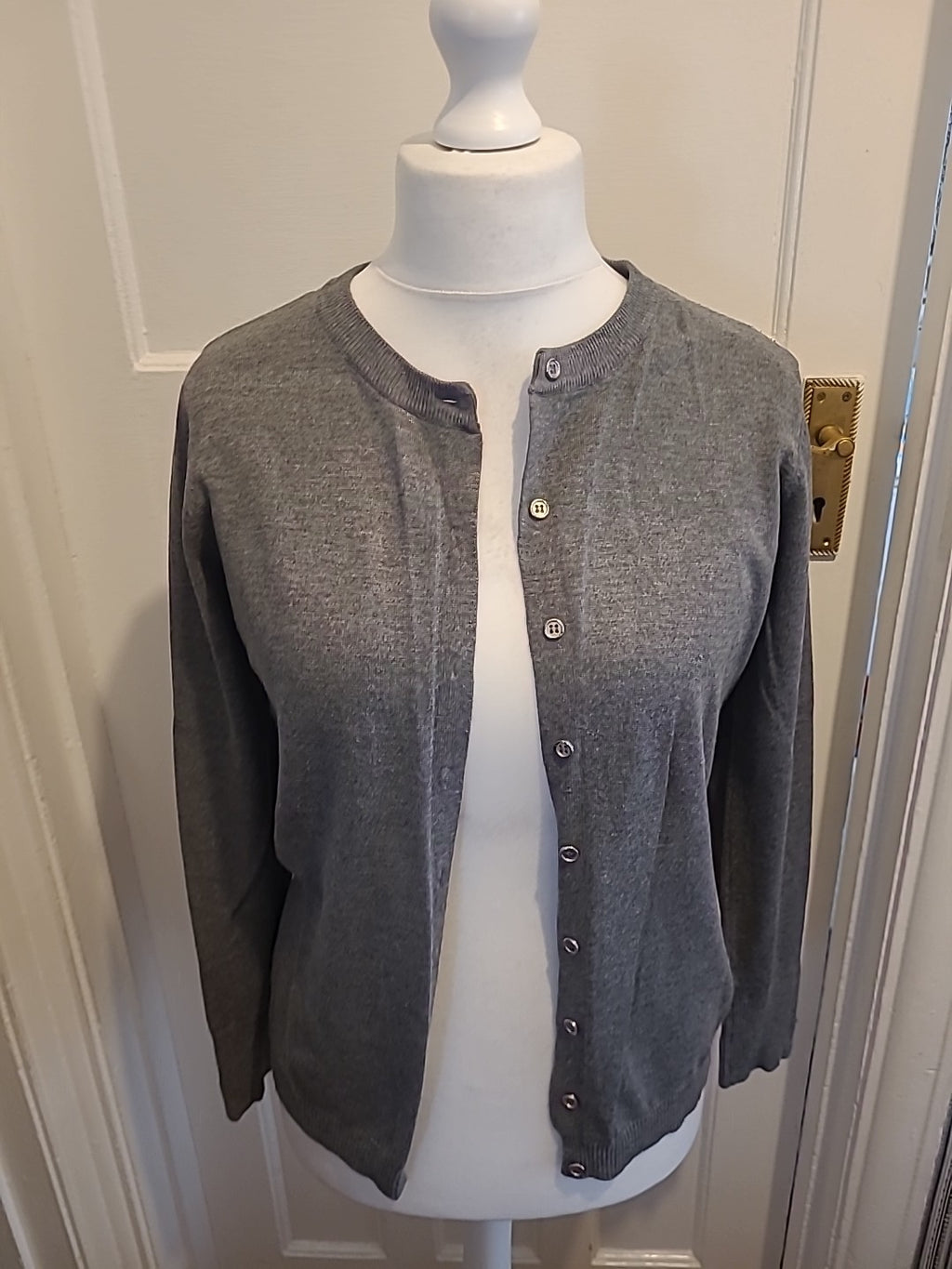 Ladies Anonymous Size Small Grey Cardigan