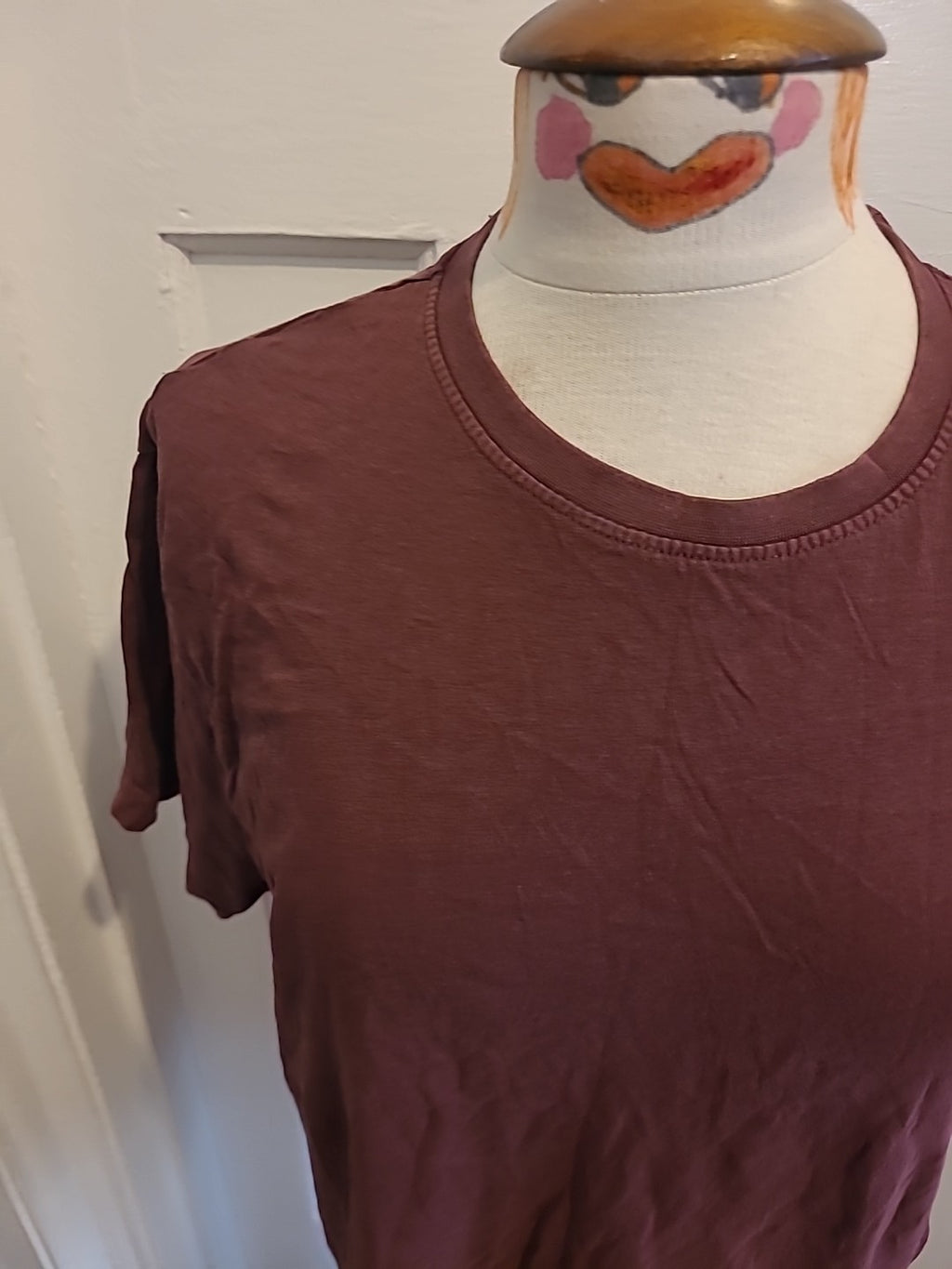 Mens Primark Size Large Purple Short Sleeved Plain Tshirt