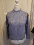 Ladies Marks And Spencer Size Small Crew Neck Multicoloured Purple Jumper
