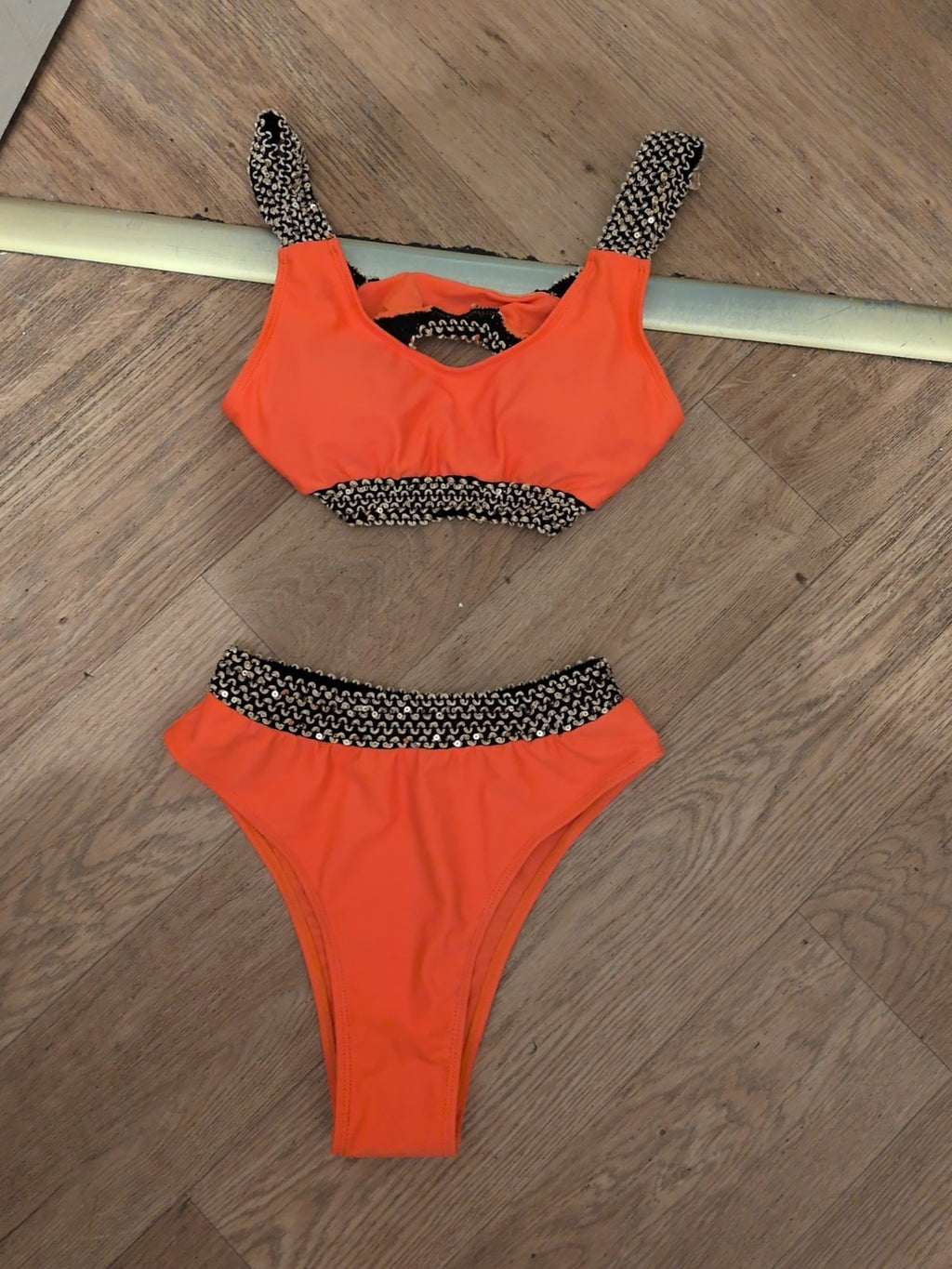 Brand New Shein Medium Bright Orange Bikini Set