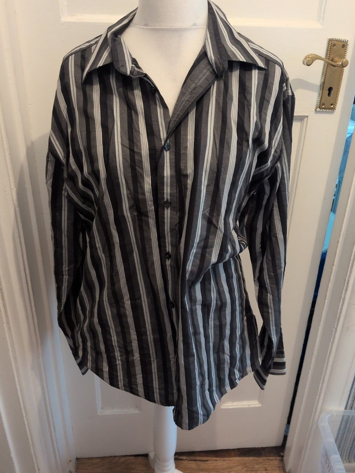 Autograph XL Luxury European Fabric Multi Stripe Long Sleeve Shirt