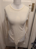Primark Large Cream Long Sleeve Stretch Bodysuit