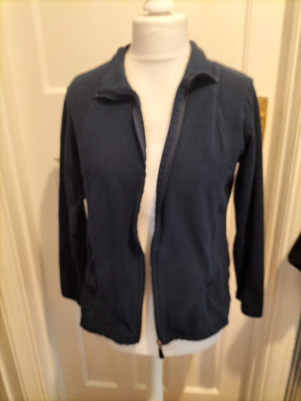 Ladies Marks And Spencer Size 14 Navy Zipped Jumper