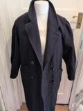 Ladies Classic Debenhams 10 Navy Lined Wool Jacket Buttoned