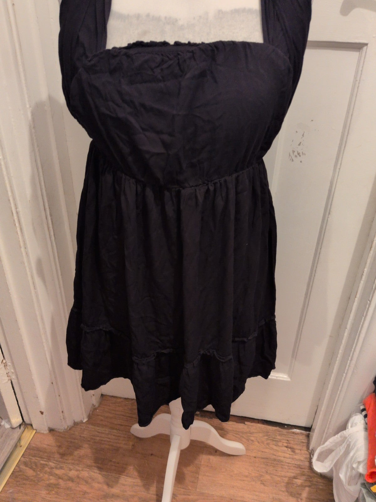 Shein Large Black Halter neck Knee Length Dress