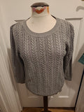 Mens H&M Basic Size Medium Grey Knit Pullover Jumper