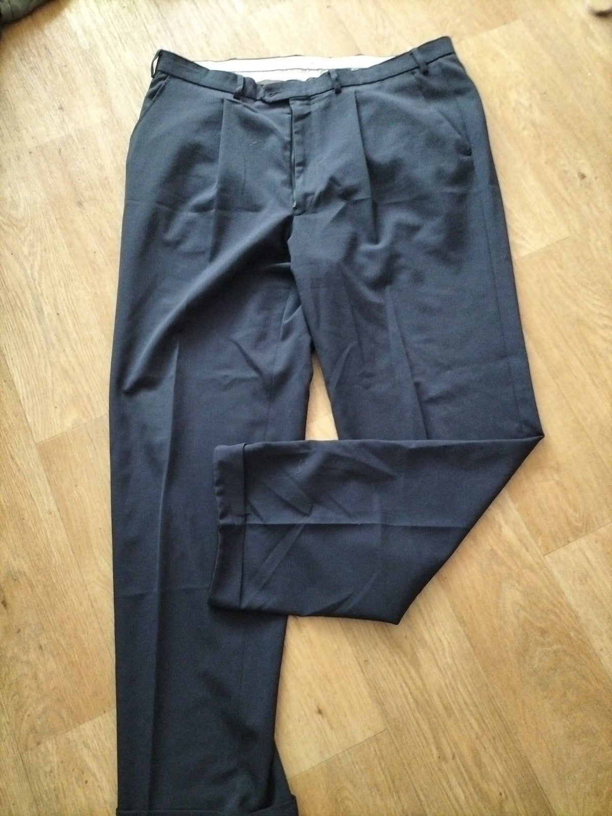 Mens Oscar Jacobson Size 40" Navy Formal Smart Trousers