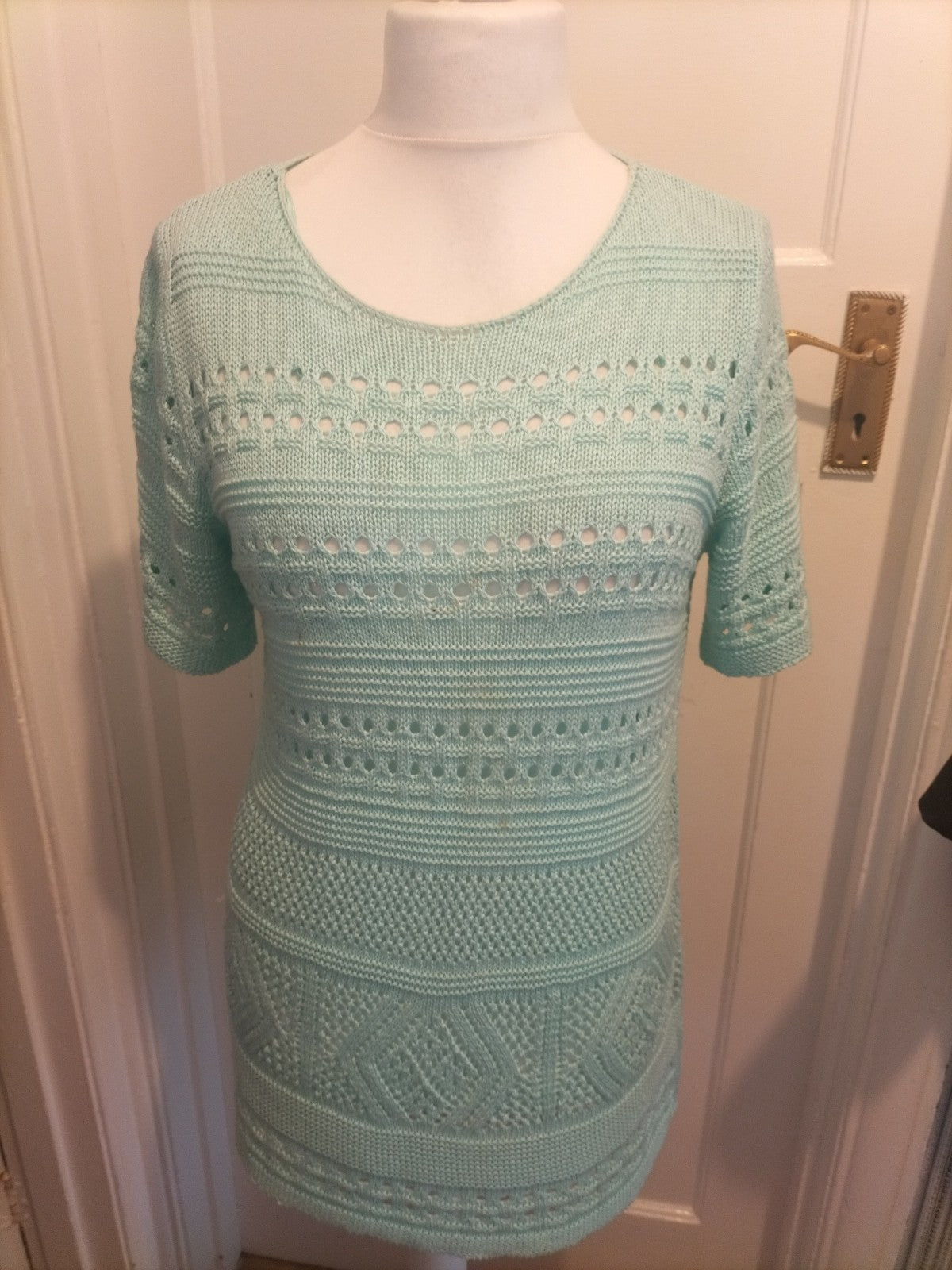 Ladies George Size 16 Mint Short Sleeved Jumper Dress