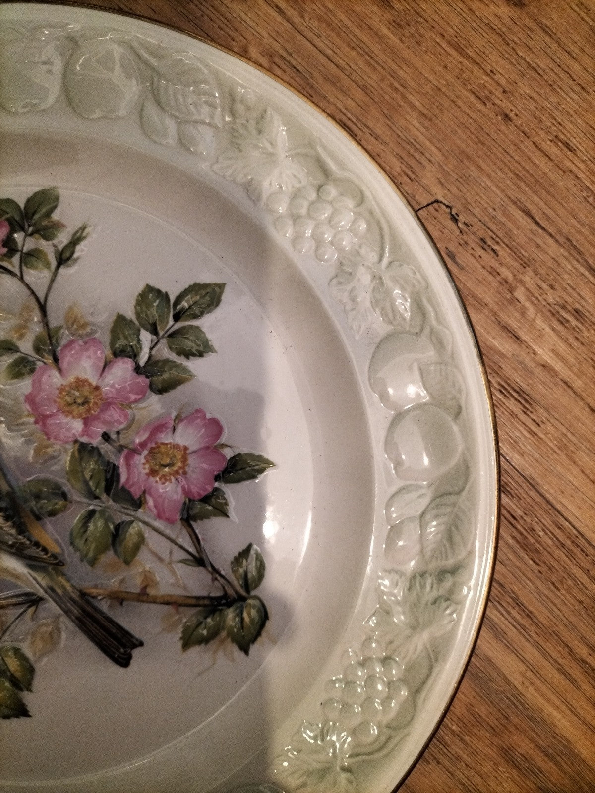 Royal Worcester Spode Palissy England Hand Painted Plate ‘Chaffinch’ 23cm