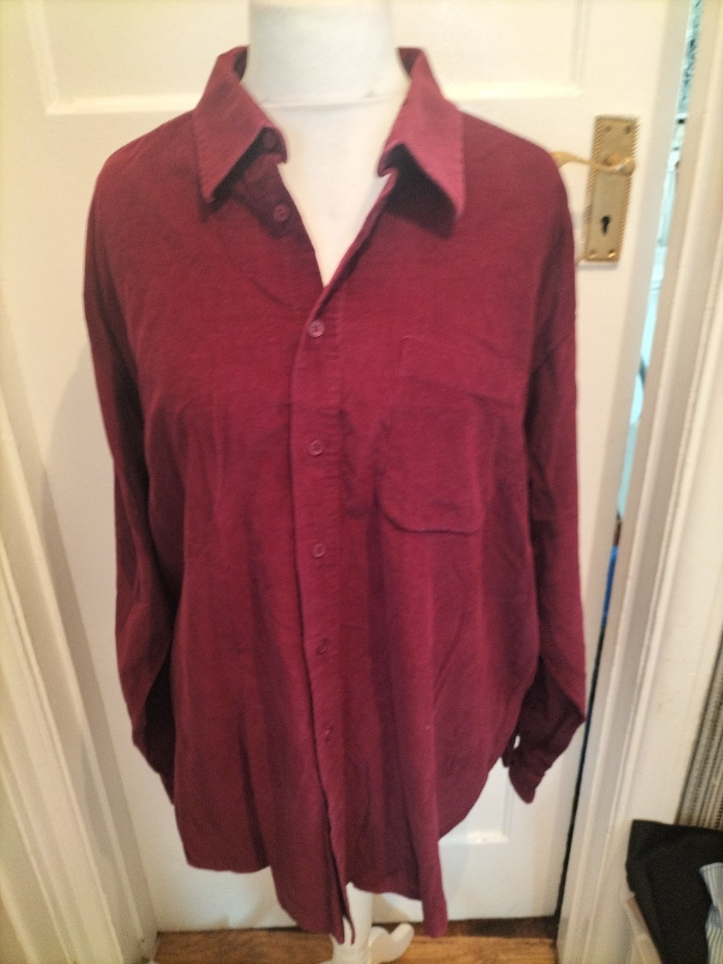 Mens Northwoods Size XL Burgundy Long Sleeved Shirt