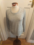 Ladies George Size Small Grey Long Sleeved Lightweight Jumper(Bobbling)