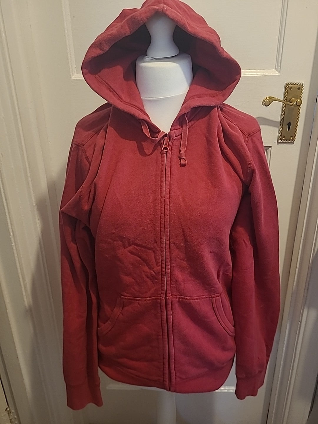 Mens Sweat Shirts Size Large Cerise Zipped Jacket