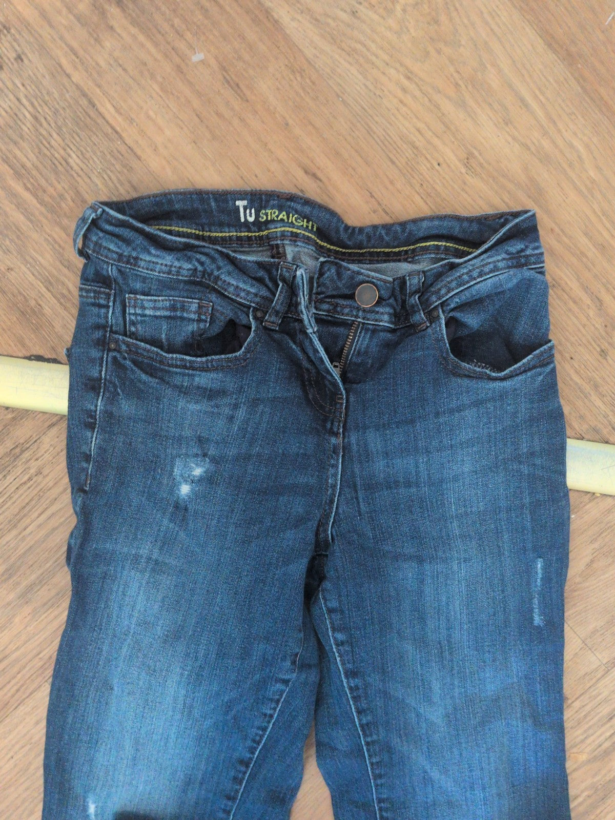 Ladies Tu Size 10short Straight Jeans Blue