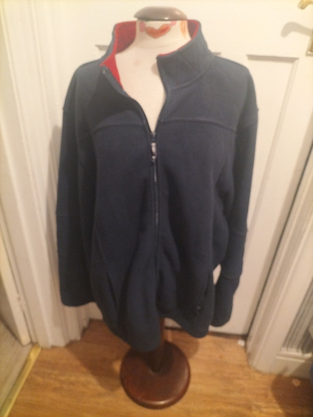 Mens Size 48" Navy Long Sleeved Zip Through Jacket
